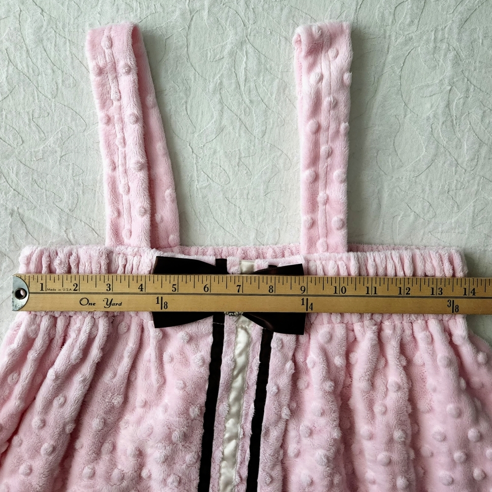 Will's River Co. Pink Cozy After Bath Wrap With Bow, Small / Medium - Picture 12 of 16